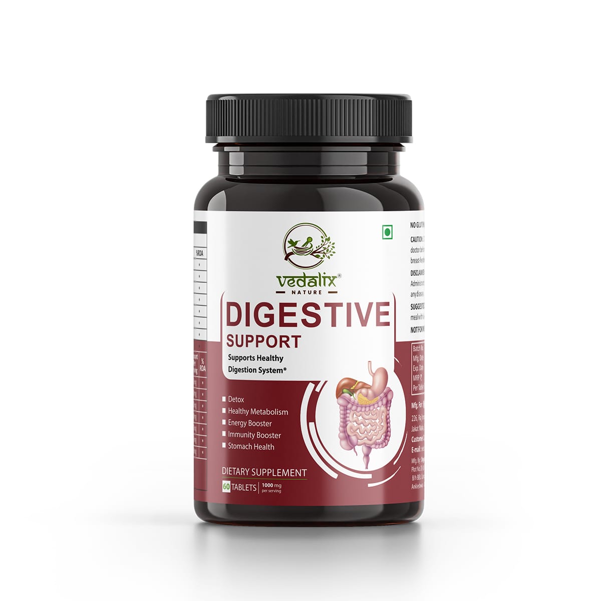 Vedalix Nature's Digestive Support Capsules